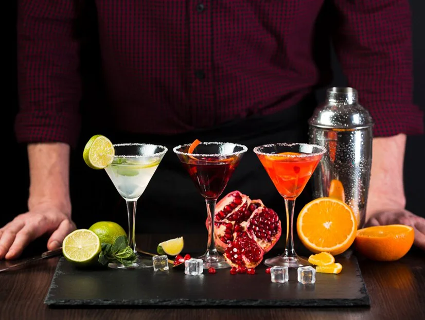 A cocktail served at the Emerald Bar